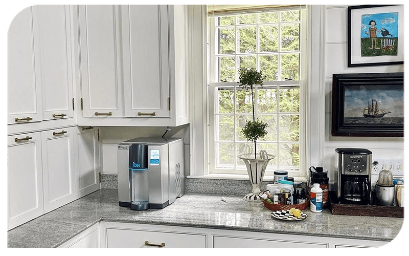 Ion Bottleless water cooler in kitchen